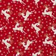 popeline di cotone, renne che saltano – rosso,  thumbnail number 1