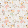 popeline di cotone ballerina nel giardino fiorito – naturale,  thumbnail number 1