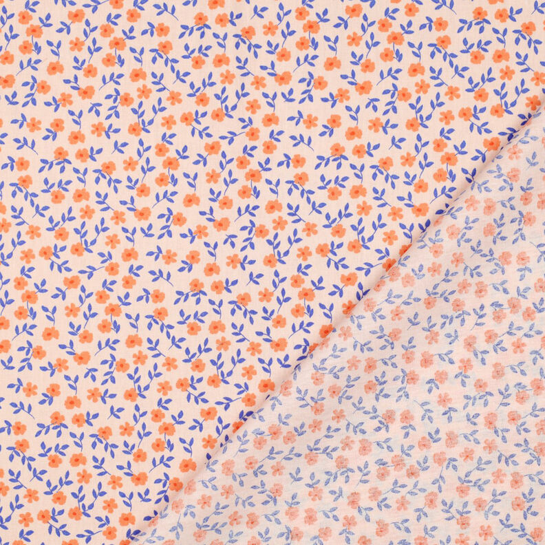 GOTS popeline di cotone fiorellini | Poppy Fabrics – naturale/arancio pesca, image number 5
