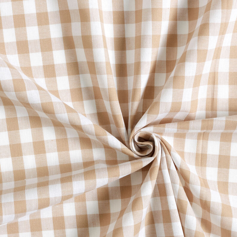 tessuto in cotone Quadro vichy 1 cm – anemone/bianco,  image number 3