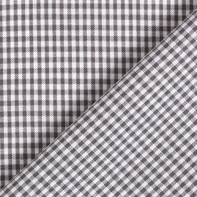 popeline di cotone Mini quadri – grigio pietra/bianco, image number 4