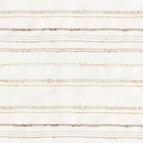 Tessuto per camicette con righe irregolari &ndash; bianco, 