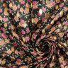 Chiffon a fiori crêpe e pois dorati – nero,  thumbnail number 3