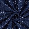 mussolina / tessuto doppio increspato piccoli pois – blu marino/bianco,  thumbnail number 3