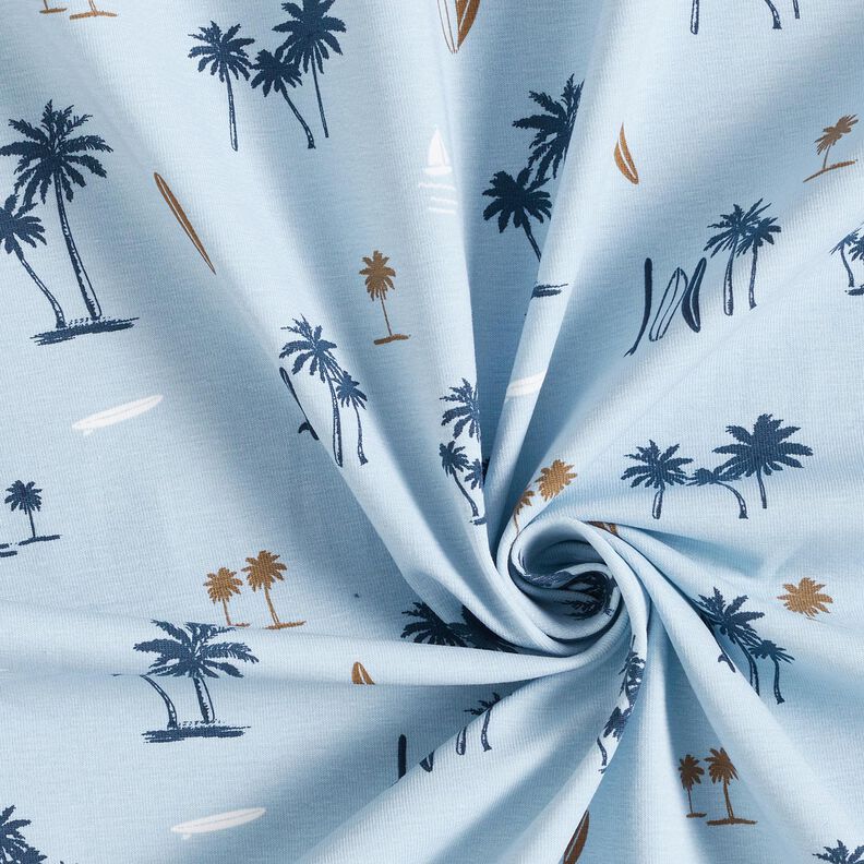 jersey di cotone Sensazione hawaiana – blu-argento,  image number 3