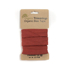 Nastro in sbieco jersey di cotone bio [3 m | 20 mm] – terracotta, 