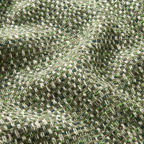 tessuto da tappezzeria Aspetto bouclé colorato – pino scuro/crema, 