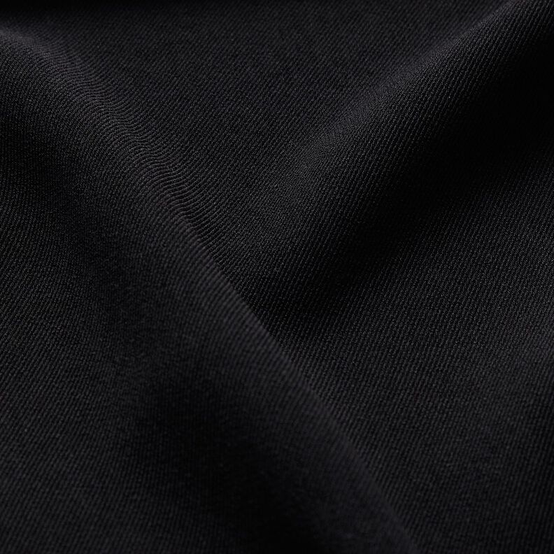 Tessuto per camicetta in tinta unita – nero,  image number 2