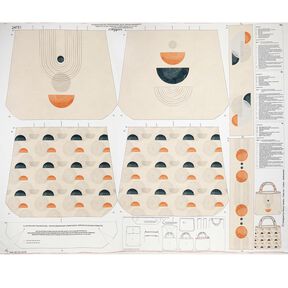 borse taglio di tessuto tessuti canvas Fogli colorati scandinavi – naturale/giallo curry, 