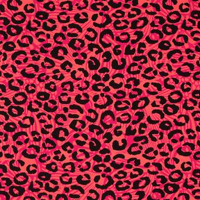 French terry, felpa estiva Leone e fiori – pink/arancione, 