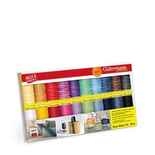 Set di fili da cucito Deco Stitch 70 [20 bobine ciascuna da 70 m] | Guterman, 