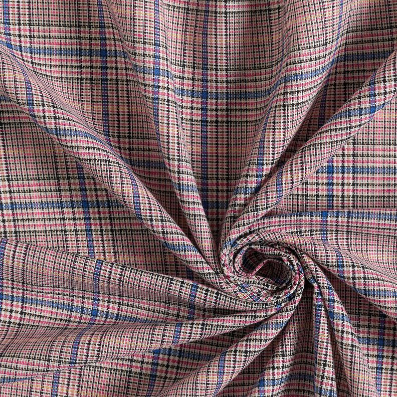 Misto cotone Fine motivo a quadri – rosa fucsia acceso/blu reale,  image number 3