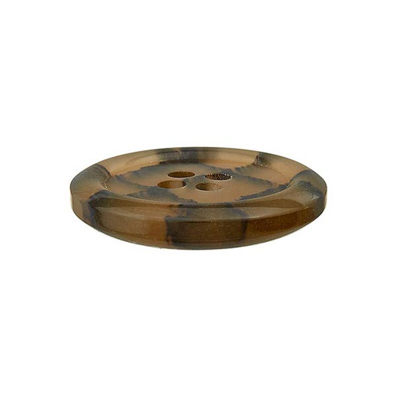 bottone in poliestere, 4 fori Recycling – bronzo/marrone scuro,  image number 2