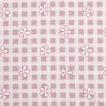 jersey di cotone Quadrotti e fiori &ndash; bianco/rosa,  thumbnail number 1