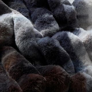 Batik con struttura a costine in pelle sintetica – grigio chiaro/blu, 