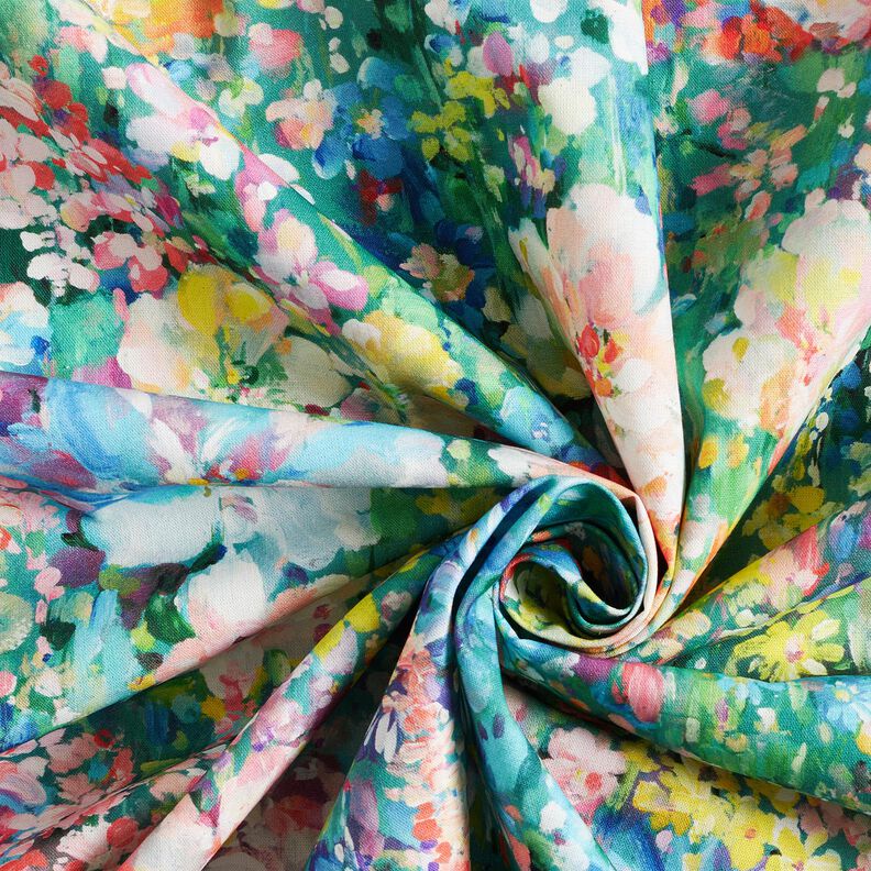 tessuto arredo tessuti canvas Quadri di fiori – verde/rosa,  image number 2