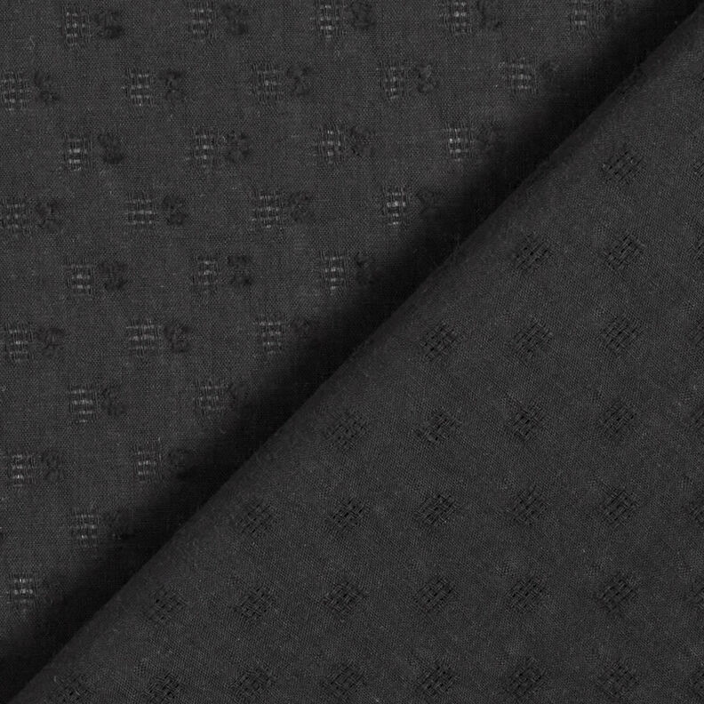 Cotone Dobby traforato – nero,  image number 5