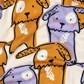 jersey di cotone Cani con le orecchie cadenti | Poppy Fabrics – bianco lana, 