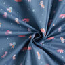 popeline di cotone Ballo in maschera degli uccelli – grigio blu,  thumbnail number 4