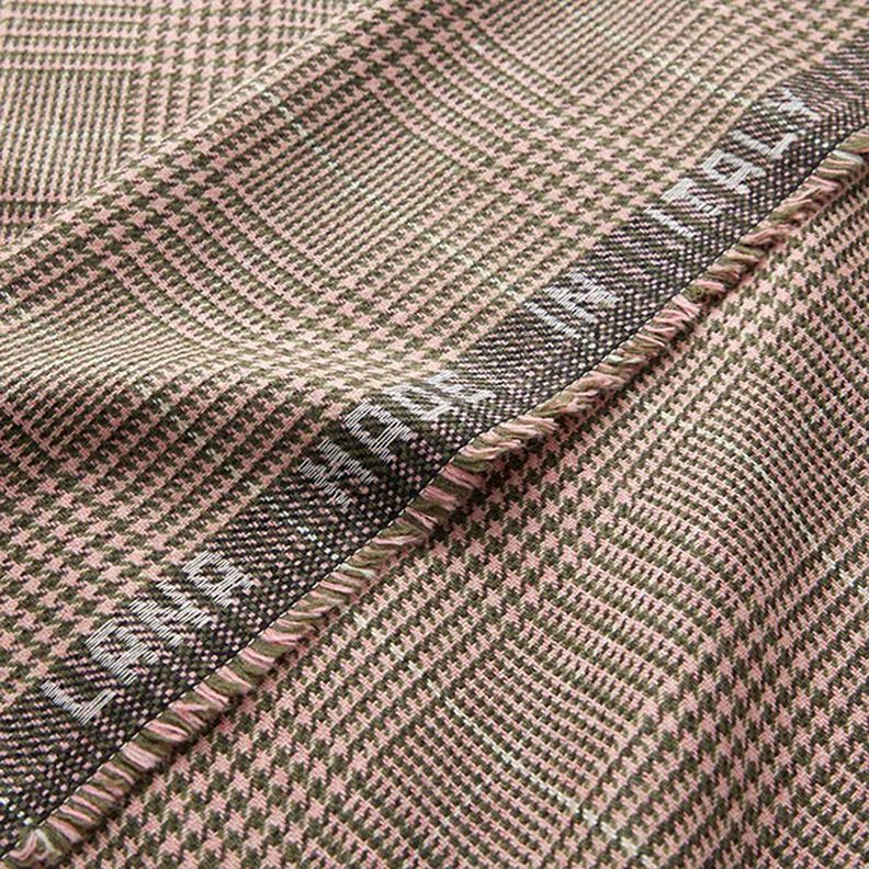 Tessuto in lana Principe di Galles – rosa/cachi,  image number 3