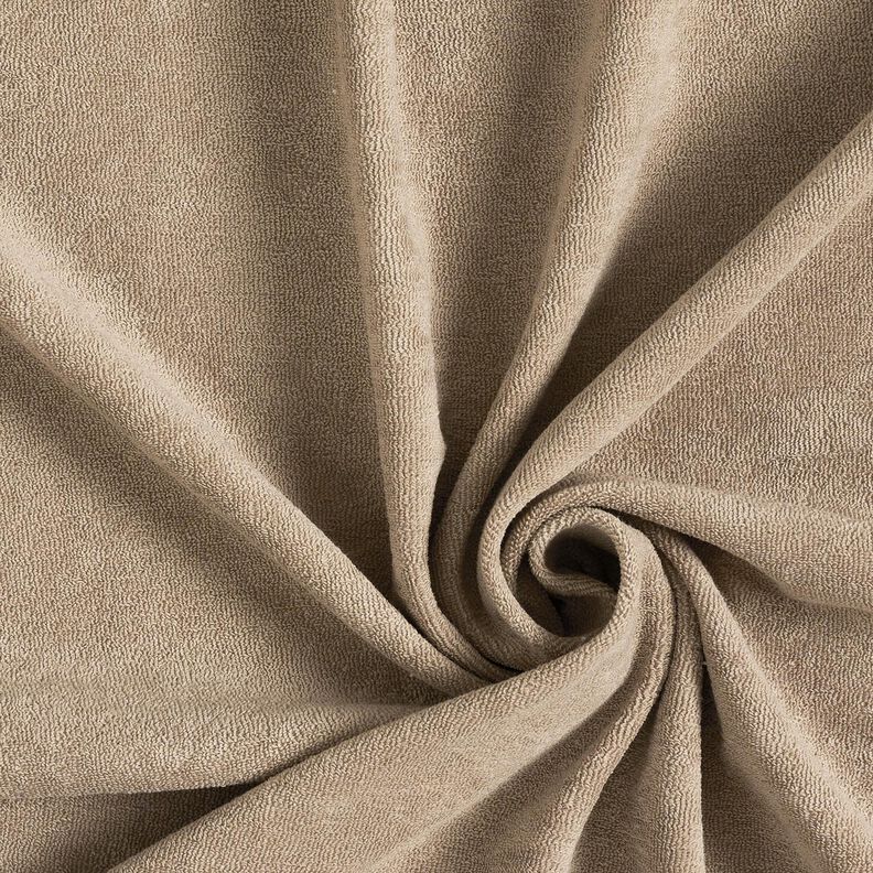 tessuto in spugna stretch tinta unita – beige,  image number 1