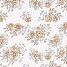 popeline di cotone Delicati bouquet – bianco/marrone chiaro,  thumbnail number 1