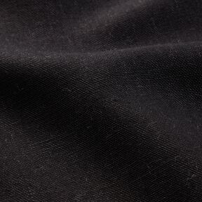 Tessuto in puro lino pesante tinta unita – nero, 