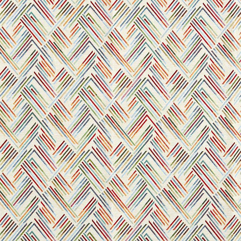 tessuto arredo gobelin Linee a zigzag – beige chiaro/blu,  image number 1