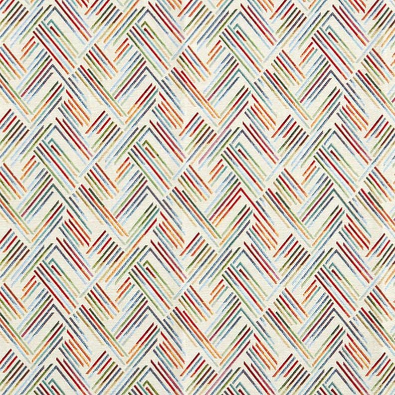tessuto arredo gobelin Linee a zigzag – beige chiaro/blu, image number 1