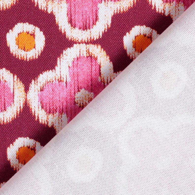 tessuto arredo tessuti canvas Aspetto ricamato – rosso Bordeaux/pink, image number 4