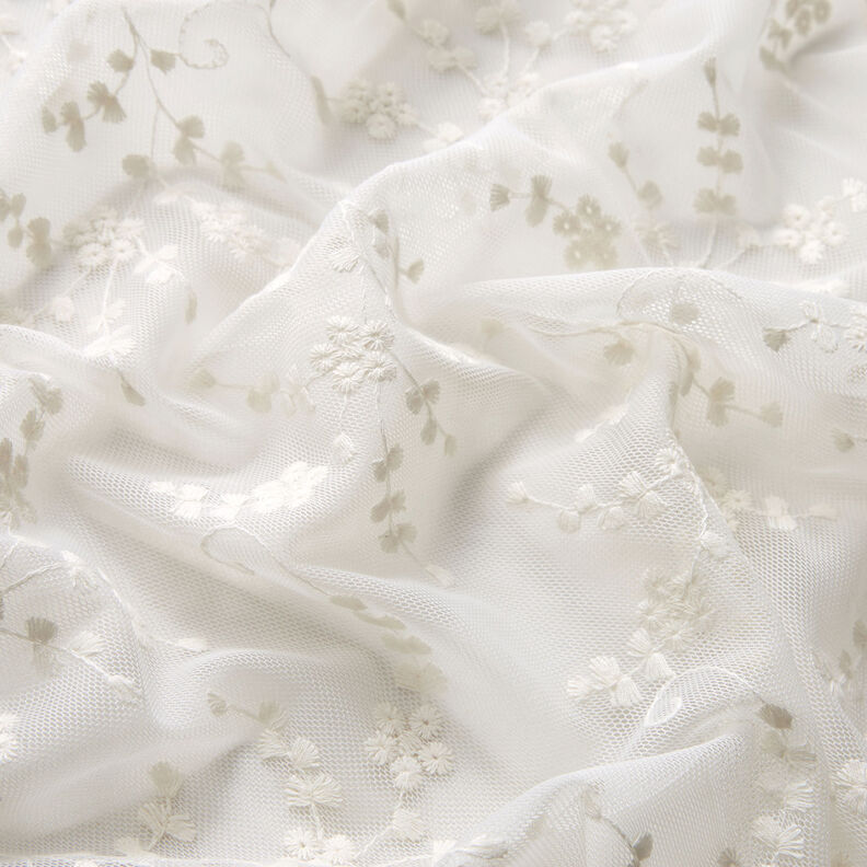 Piccoli fiori in pizzo tulle – bianco,  image number 2