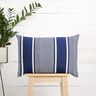 Tessuti da esterni canvas righe – blu marino/bianco,  thumbnail number 9
