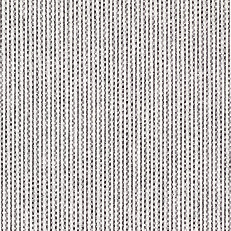 misto cotone-lino righe sottili – nero/bianco lana,  image number 1