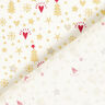 tessuto in cotone popeline Cuori e stelle – bianco lana/oro,  thumbnail number 4