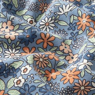 jersey di cotone prato fiorito | by Poppy – blu colomba, 
