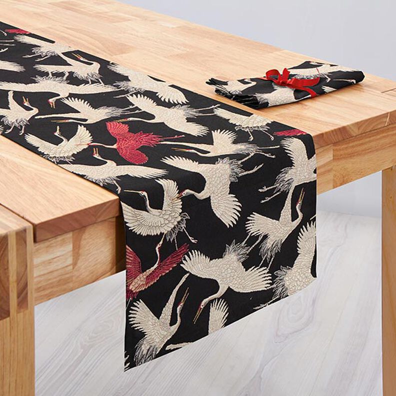 tessuto arredo gobelin gru – nero/bianco,  image number 9