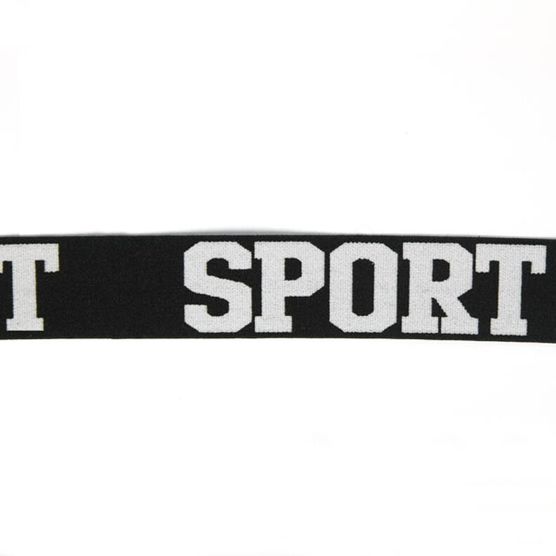Nastro elastico sportivo – nero/bianco,  image number 1