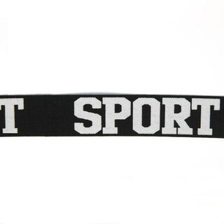 Nastro elastico sportivo – nero/bianco, 