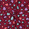 felpa garzata Cuori variopinti | Poppy Fabrics – lampone,  thumbnail number 3