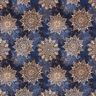 French terry, felpa estiva mandala | Glitzerpüppi – blu marino/albicocca,  thumbnail number 1