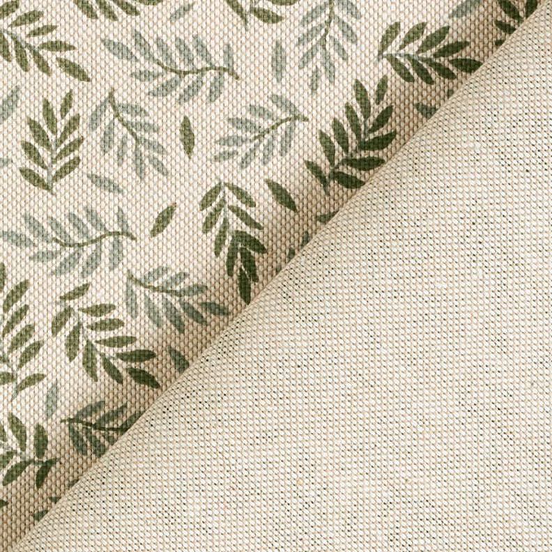 tessuto arredo mezzo panama foglie delicate – naturale,  image number 6