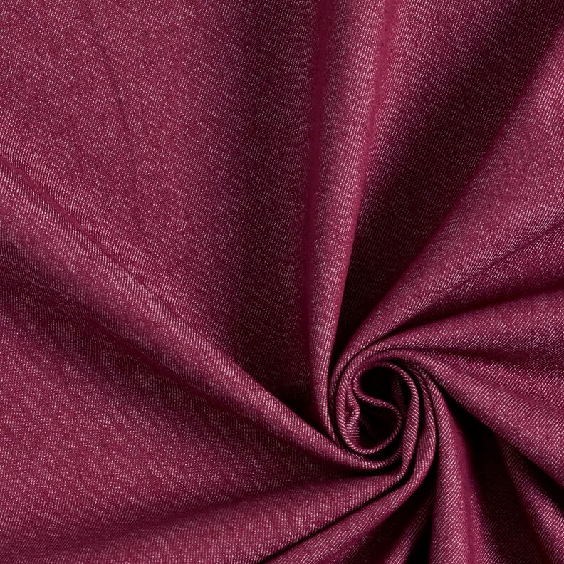Denim stretch in misto cotone medio – rosso Bordeaux,  image number 1