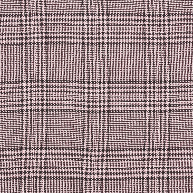 Tessuto di viscosa Principe di Galles – rosa anticato/nero,  image number 1