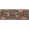 nastro elastico paisley [ 3,5 cm ] – blu marino/verde,  thumbnail number 1