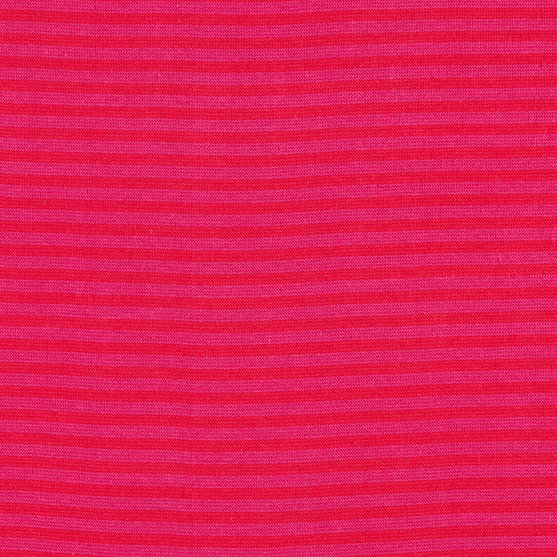 tessuto per polsini Righe tubolari – rosso fuoco/rosa fucsia acceso,  image number 1
