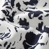 misto lino viscosa Fiori astratti – bianco/blu notte,  thumbnail number 2