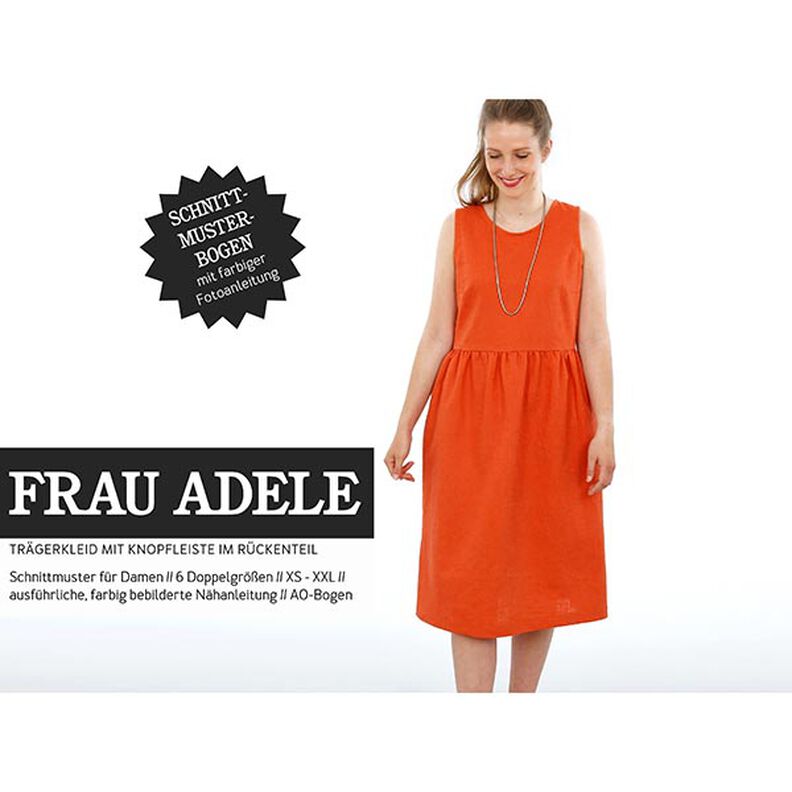 FRAU ADELE - abito con spalline e abbottonatura sul retro, Studio Schnittreif  | XXS -  XXL,  image number 1