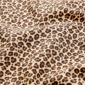 tessuto in cotone cretonne motivo leopardato piccolo – beige/marrone, 