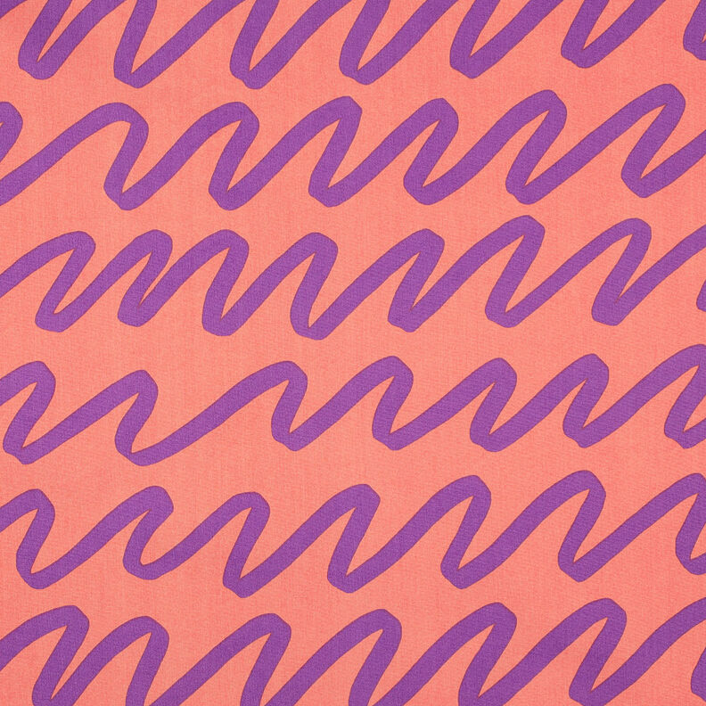 popeline di cotone Making Waves | Nerida Hansen – corallo,  image number 1
