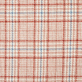 tessuto per cappotti, quadri & pied de poule – bianco/rosa anticato, 